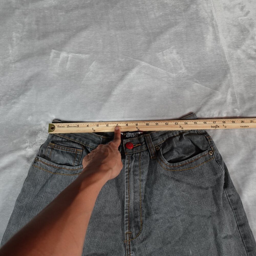 Vintage Brooklyn Xpress Jeans Mens 34x32 (Fits 30x29) Embroidered Baggy Fit Y2K - Picture 6 of 10